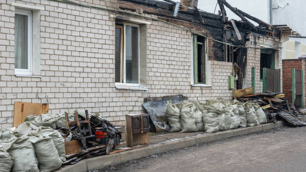 Professional Fire Damage Removal technician working in Fairfax, OH